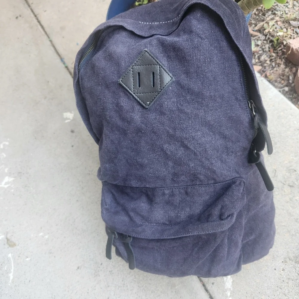 Y's Yohji Yamamoto Slouchy Washed Linen Backpack YX-116-330 Luxury Japan 21